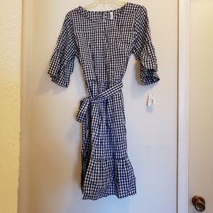 NY collection checked dress